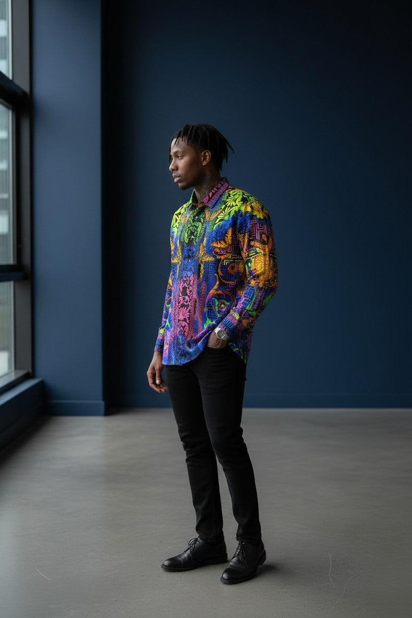 VIBRANT RHINESTONE SHIRT