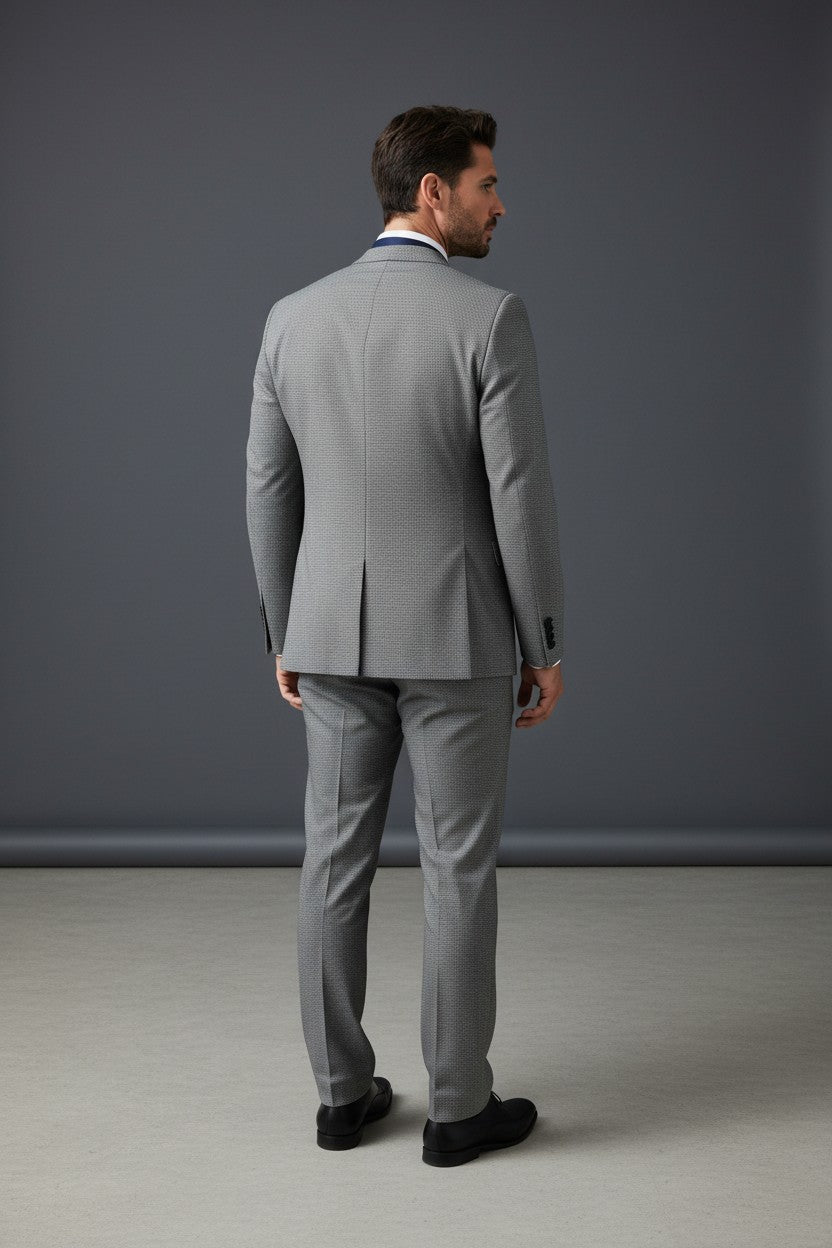 Premium Textured Micro-Pattern Suit