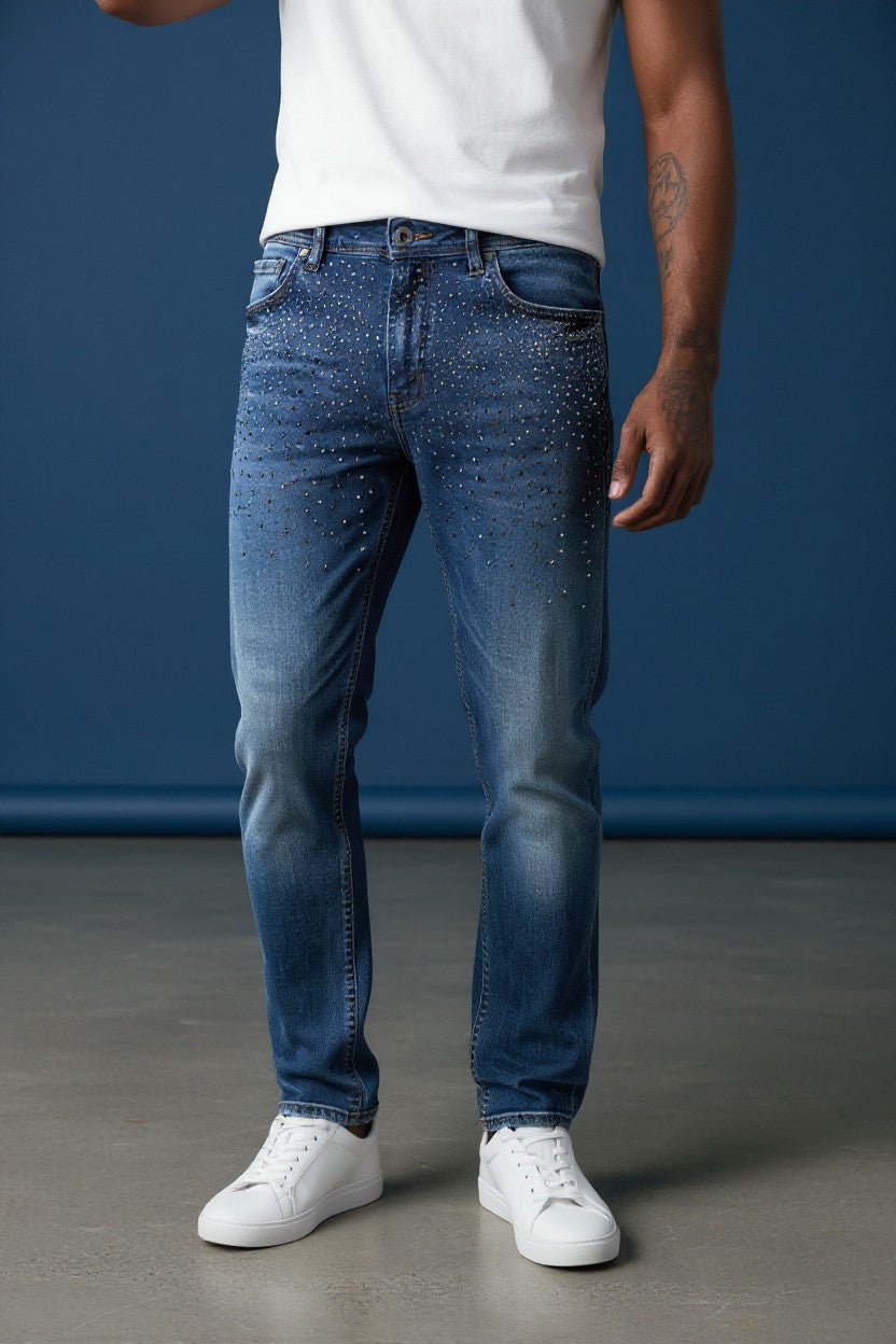 Dynamo Light Blue Sparkle Denim Jeans