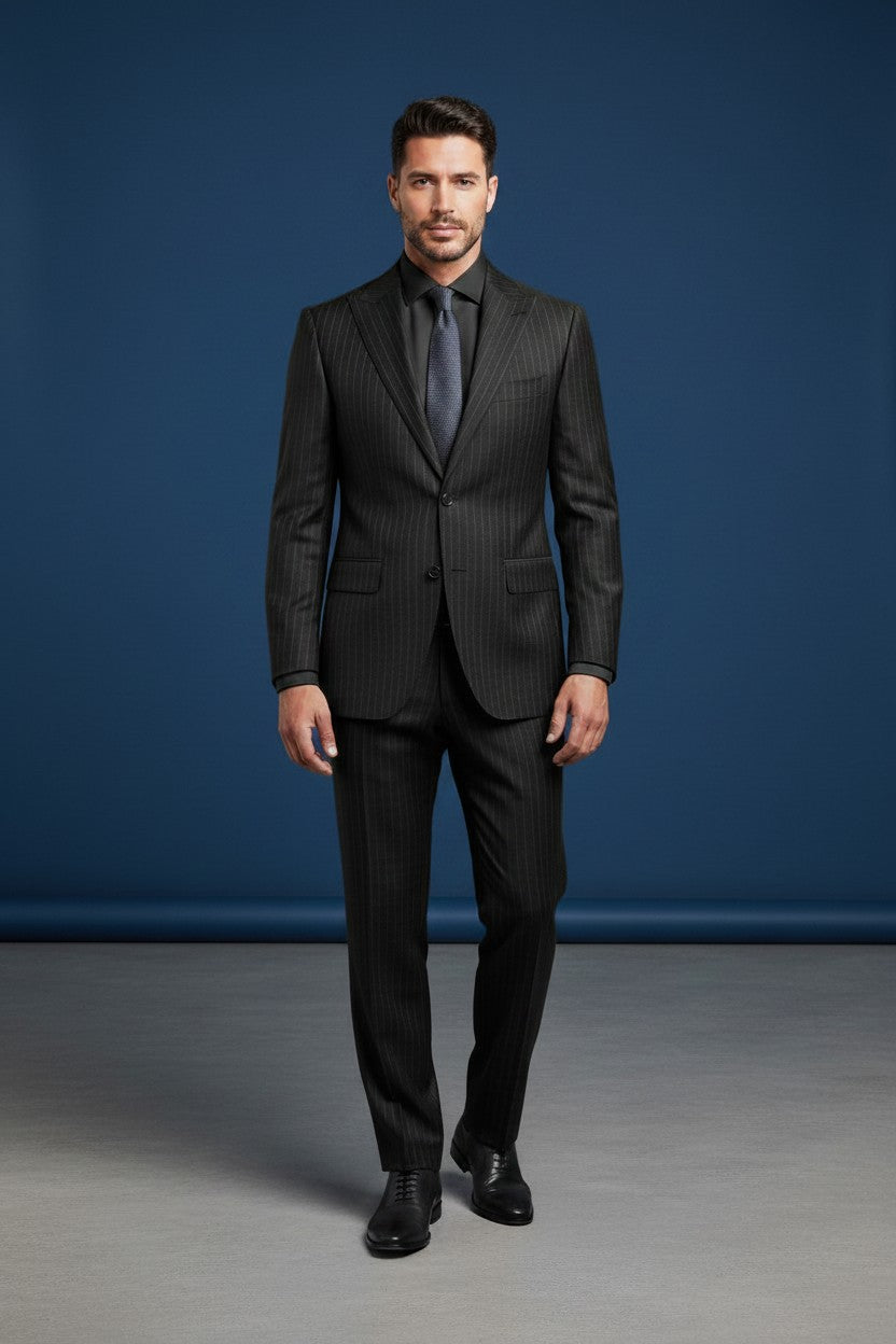 Pinstripe Wool Suit