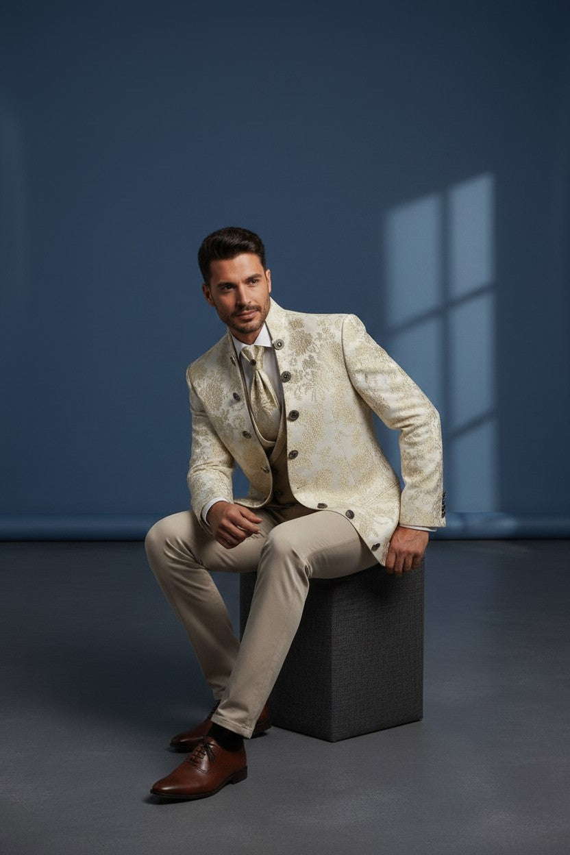 Jacquard Tuxedo – 3-Piece Statement Suit