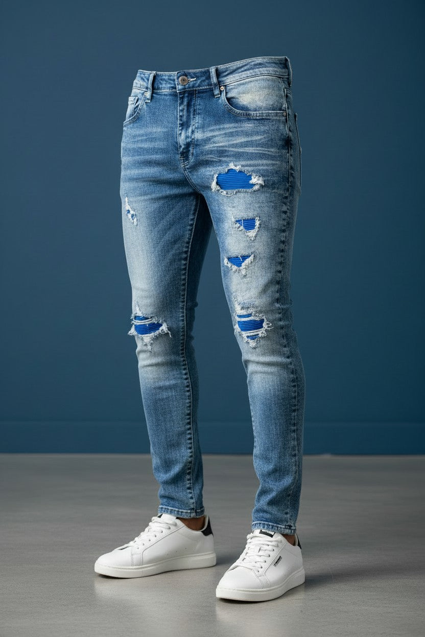 Vercini V-05 Premium Denim Jeans – Blue/Blue