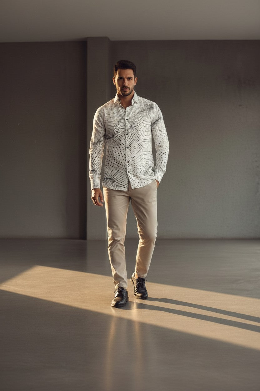 Vercini Dotted Rhythm Shirt – Premium Men's Casual Shirt