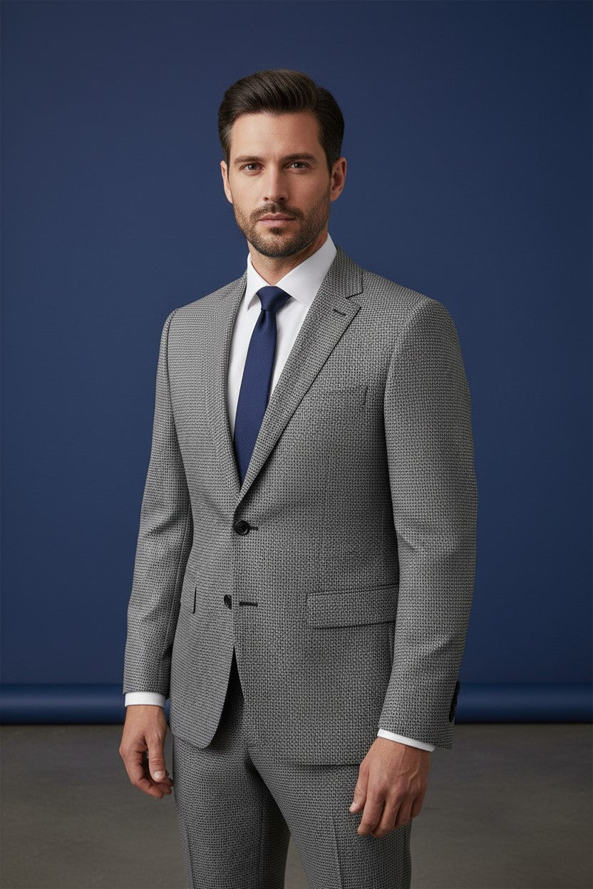 Premium Textured Micro-Pattern Suit
