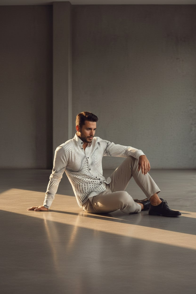 Vercini Dotted Rhythm Shirt – Premium Men's Casual Shirt
