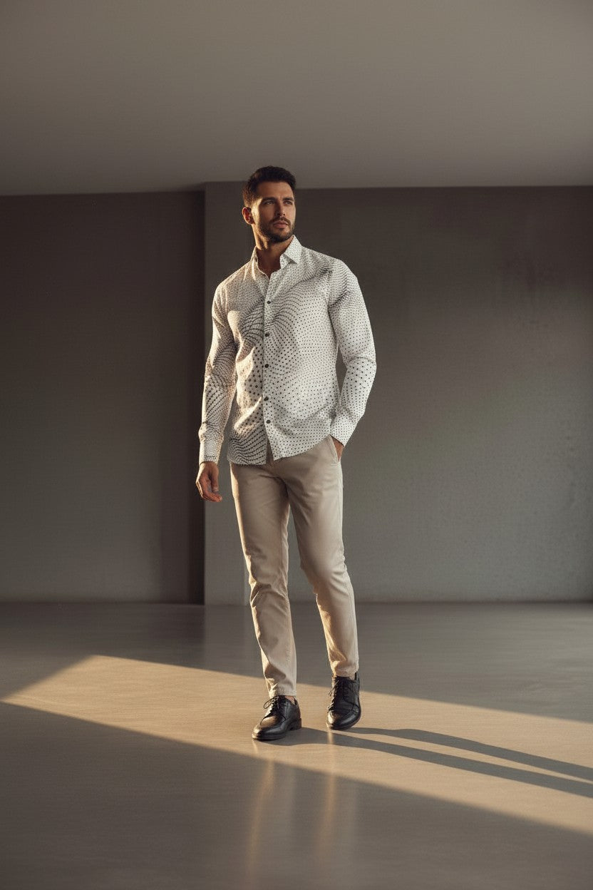 Vercini Dotted Rhythm Shirt – Premium Men's Casual Shirt