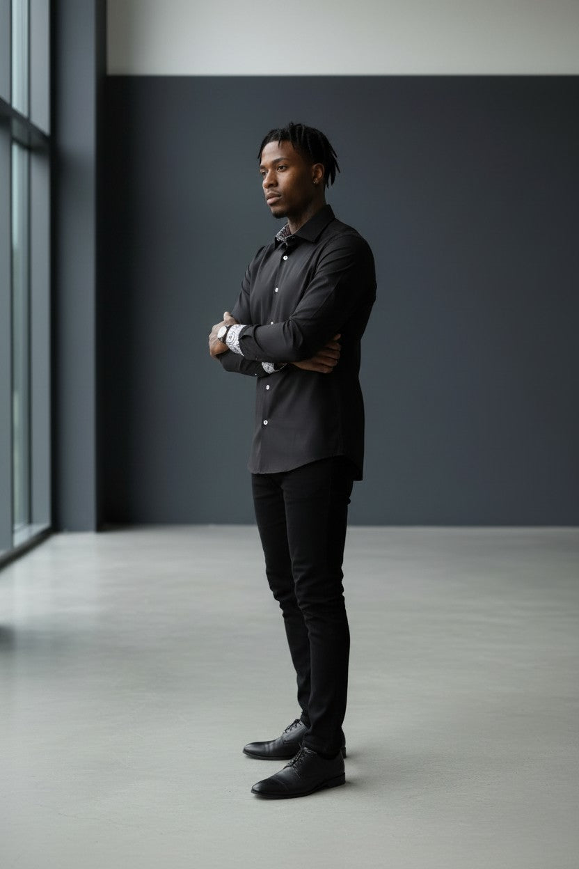 Vercini Y07 Midnight Black Signature Shirt