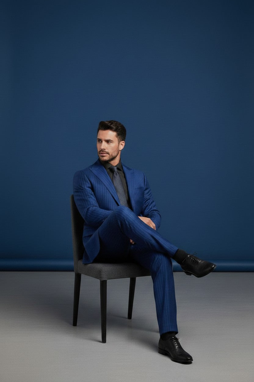 Pinstripe Wool Suit