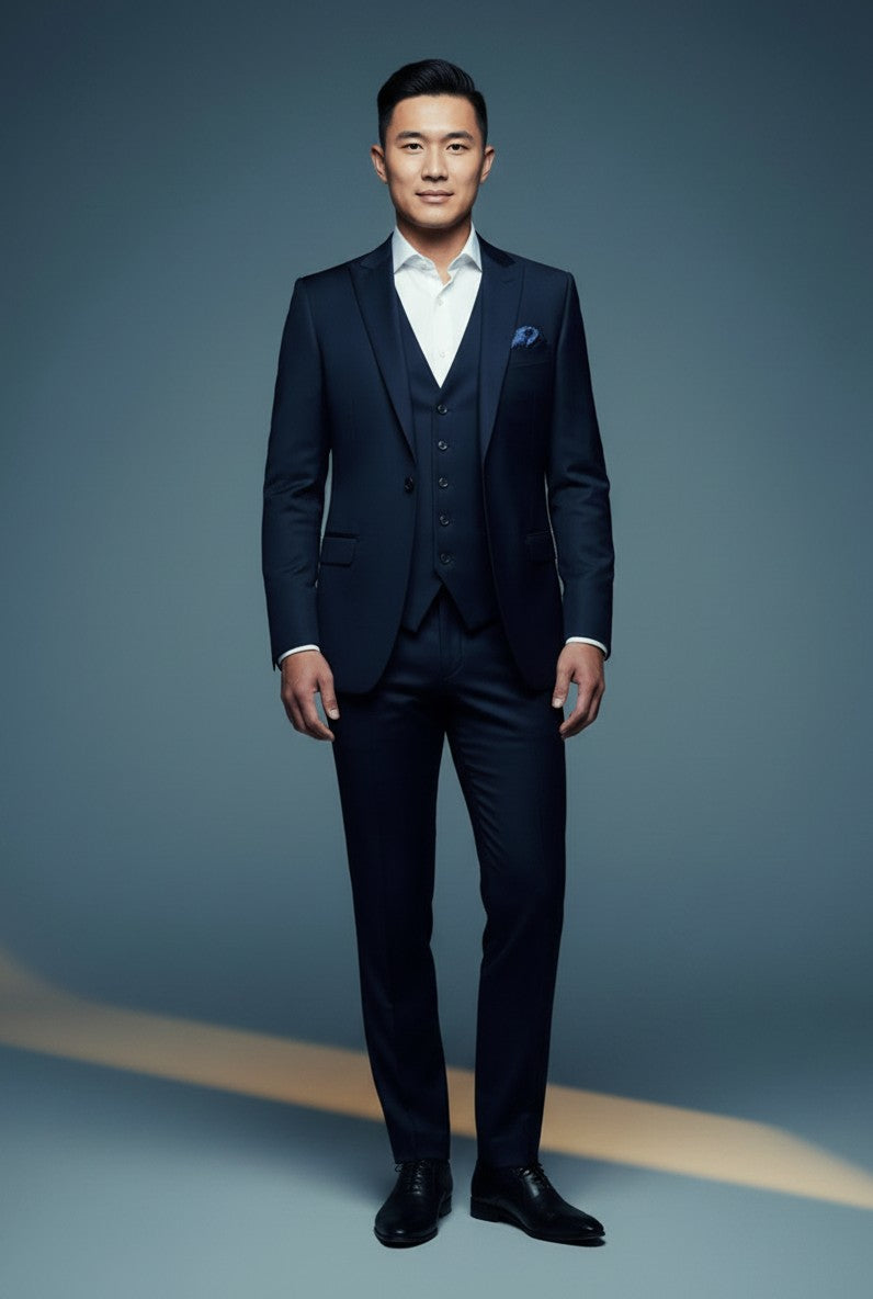 Vercini Slim Fit 3-Piece Suit | Jacket, Vest & Trousers
