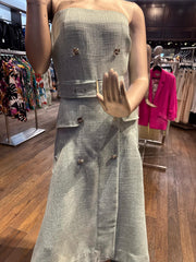 OLIVIA MINT  SHORT FFRONT LONG BACK DRESS