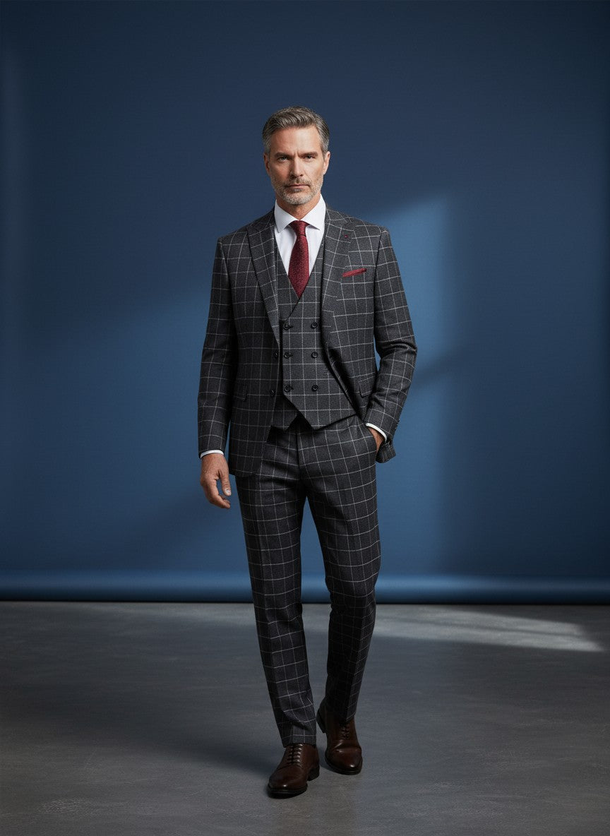 Men's 3 Piece Suit –Business Black  Classic Fit suit