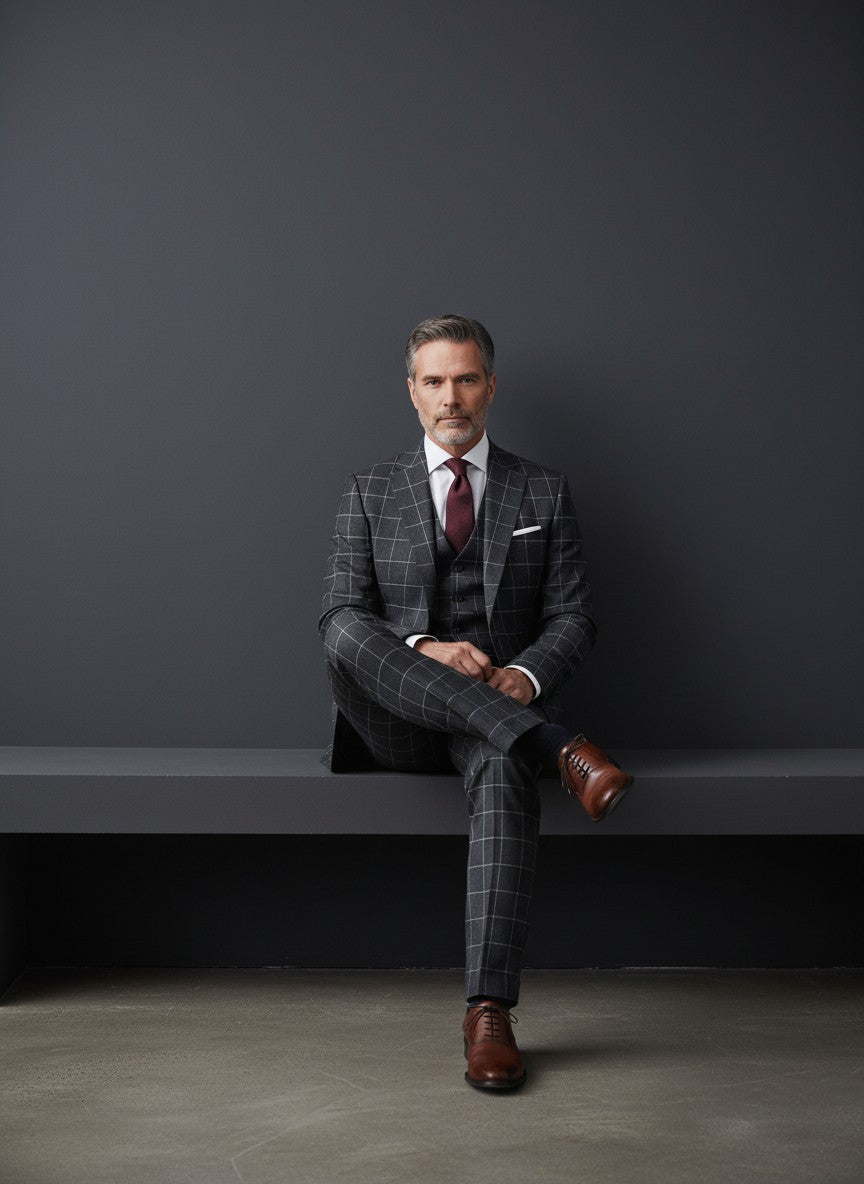 Men's 3 Piece Suit –Business Black  Classic Fit suit