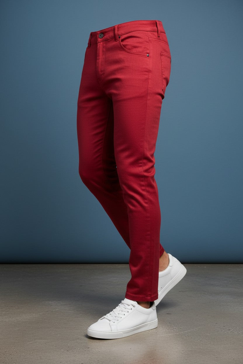 Studded Pants — Red