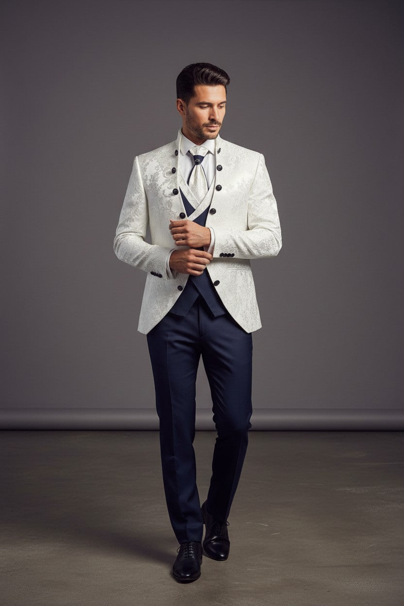 Jacquard Tuxedo – 3-Piece Statement Suit
