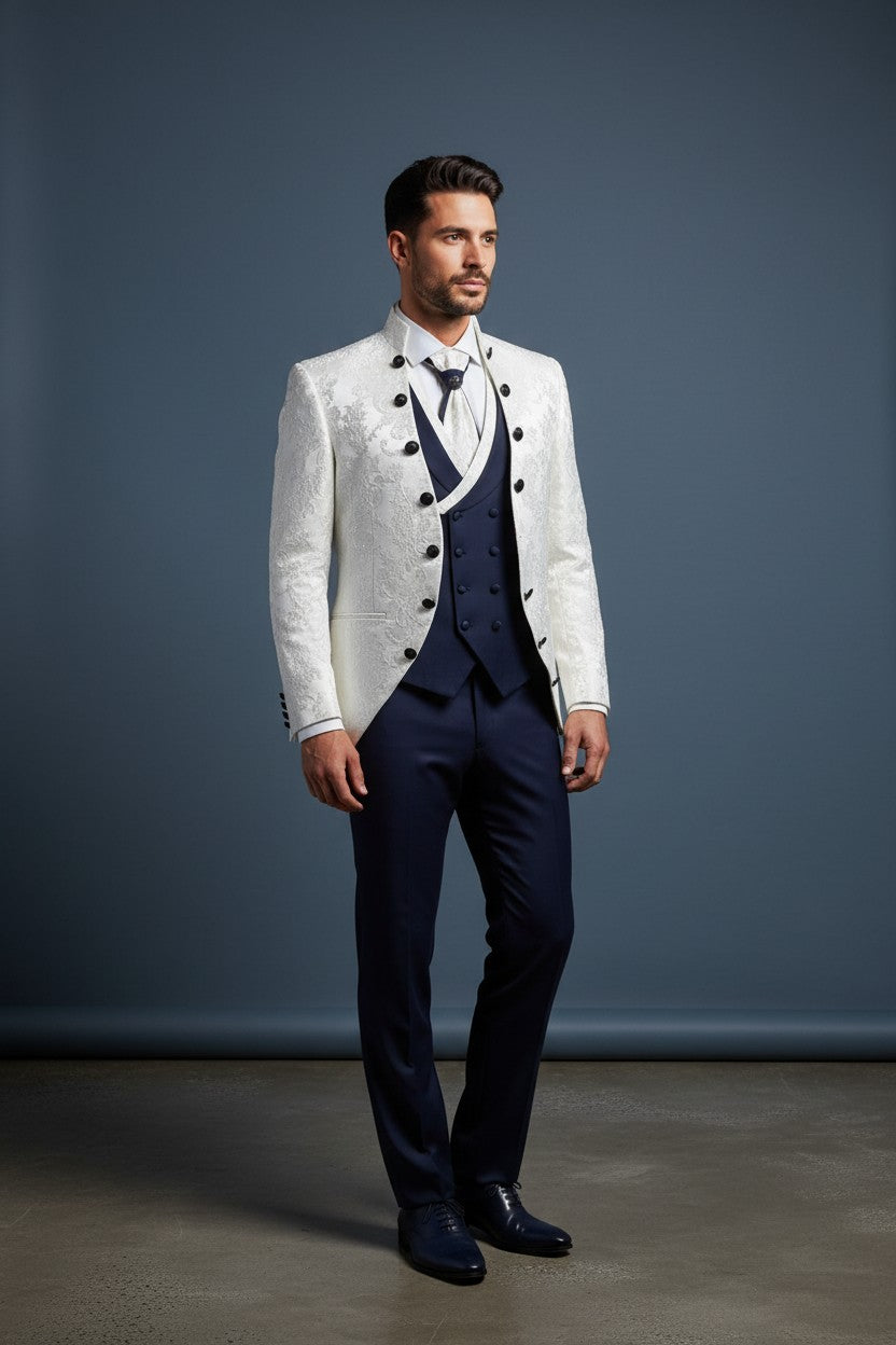 Jacquard Tuxedo – 3-Piece Statement Suit