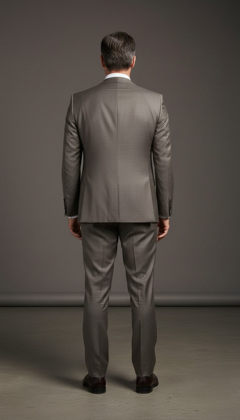 Men's Premium Wool Suit in Taupe | Slim Fit Two-Piece | Vercini