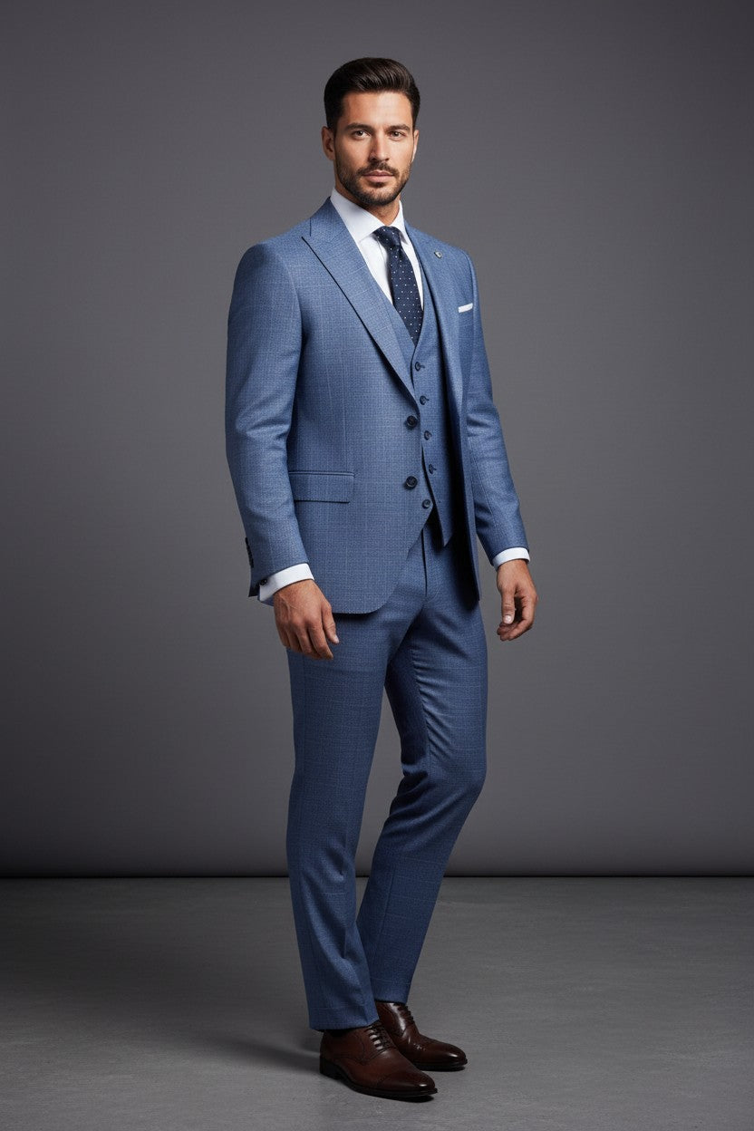 Malaga 3-Piece Plaid Suit – Timeless Elegance, Modern Tailorin