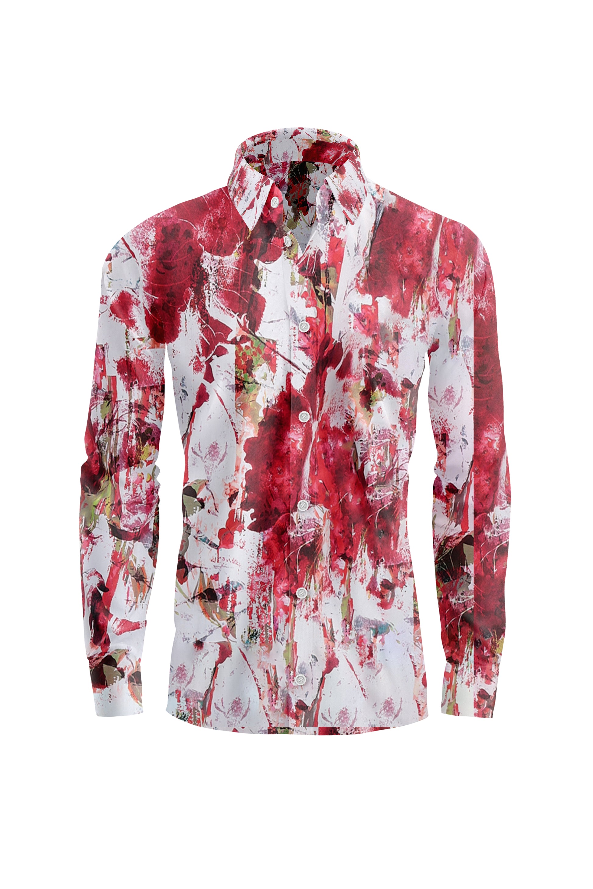 Vercini magic floral print VERCINI COLLAR SHIRTS Casual Shirts Vercini