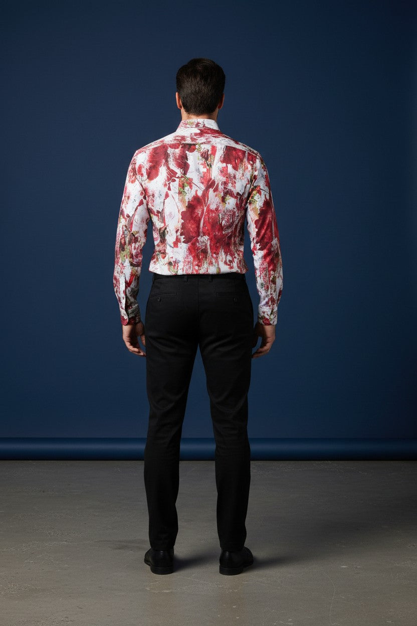 Vercini Abstract Expressionist Cotton Shirt