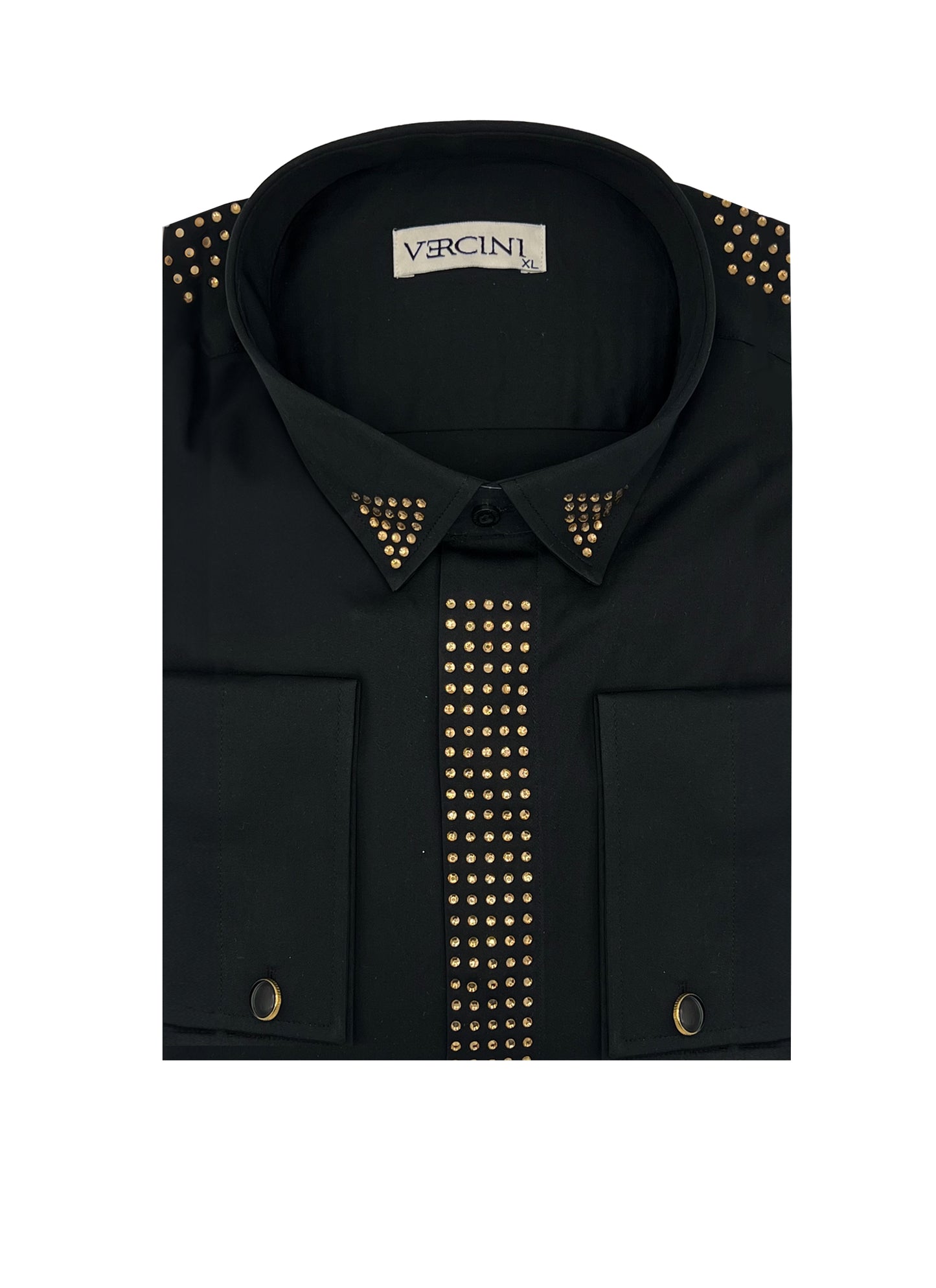 Golden Aura Elegance Men's Dress Shirt DRESS SHIRTS Ph Shirts inventory Vercini