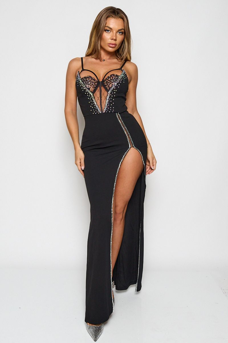 Rhinestone Maxi Dress