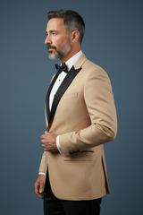 Beige Tuxedo Pose 3
