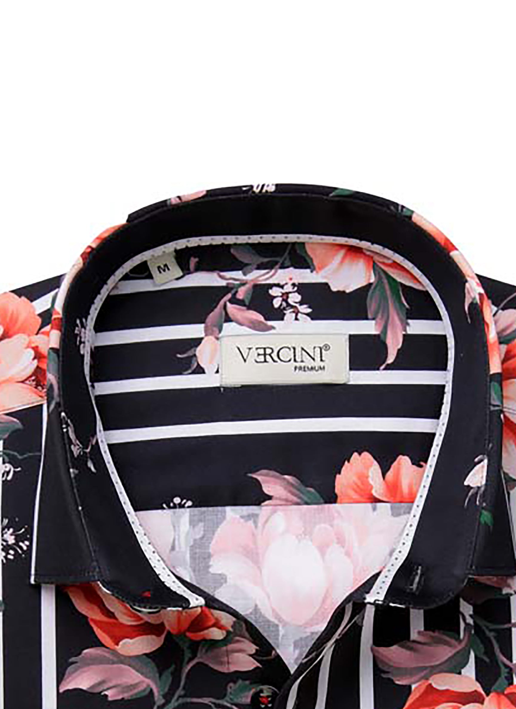 BLACK SHIRT WITH FLOWERS