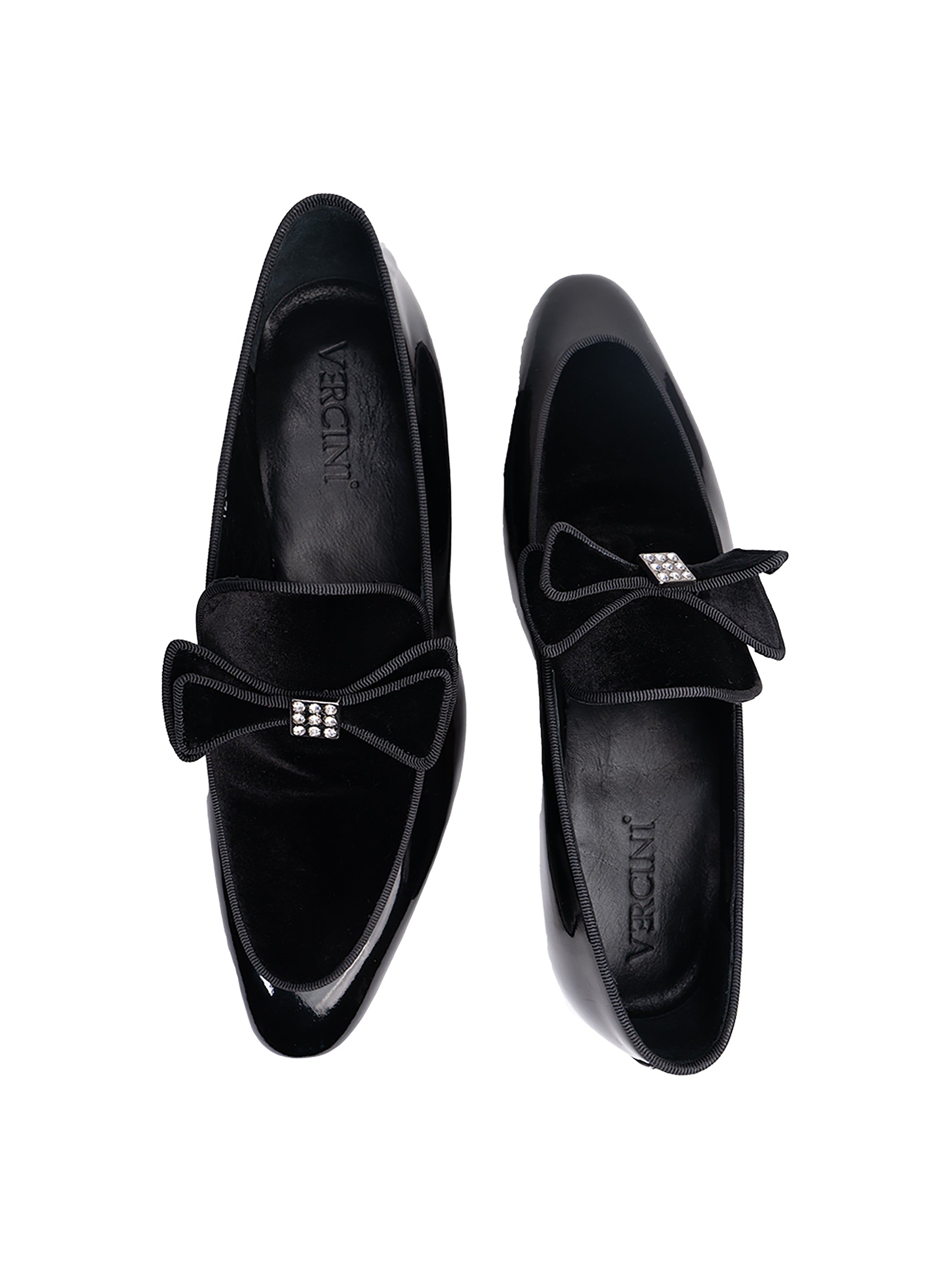 Vercini Tuxedo Loafer — Crystal Bow Edition