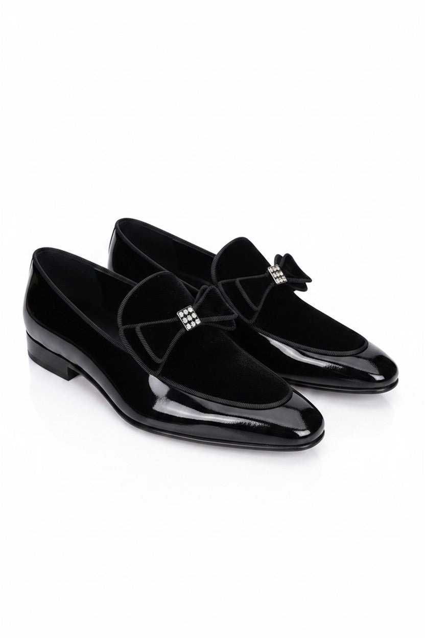 Vercini Tuxedo Loafer — Crystal Bow Edition