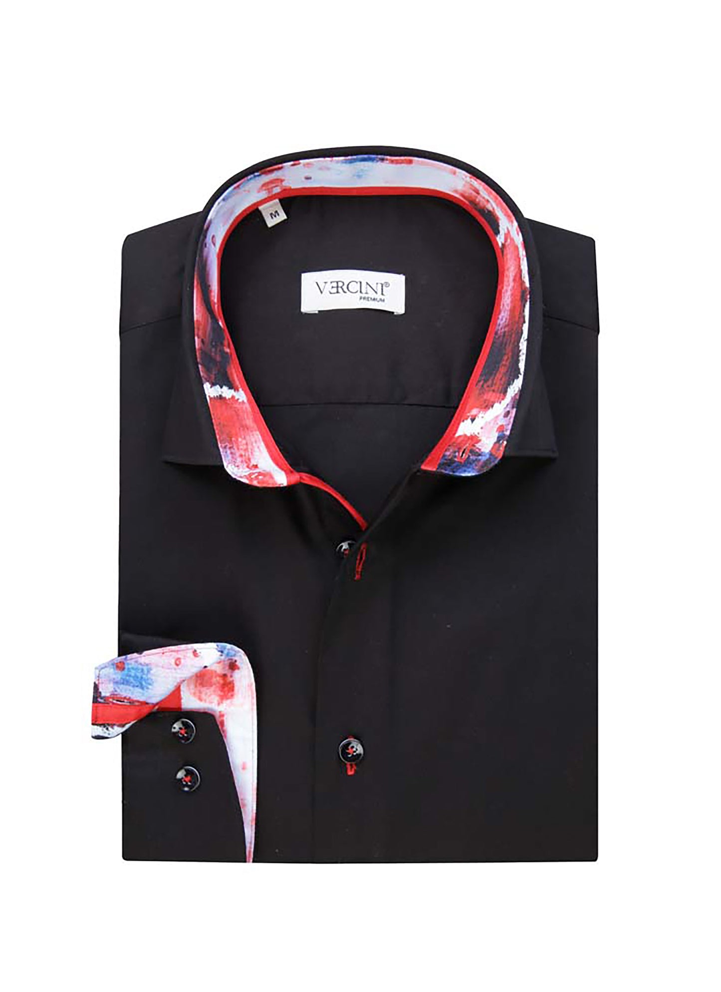 black and red shirt v3 CASUAL SHIRT On Sale 30% Off Vercini