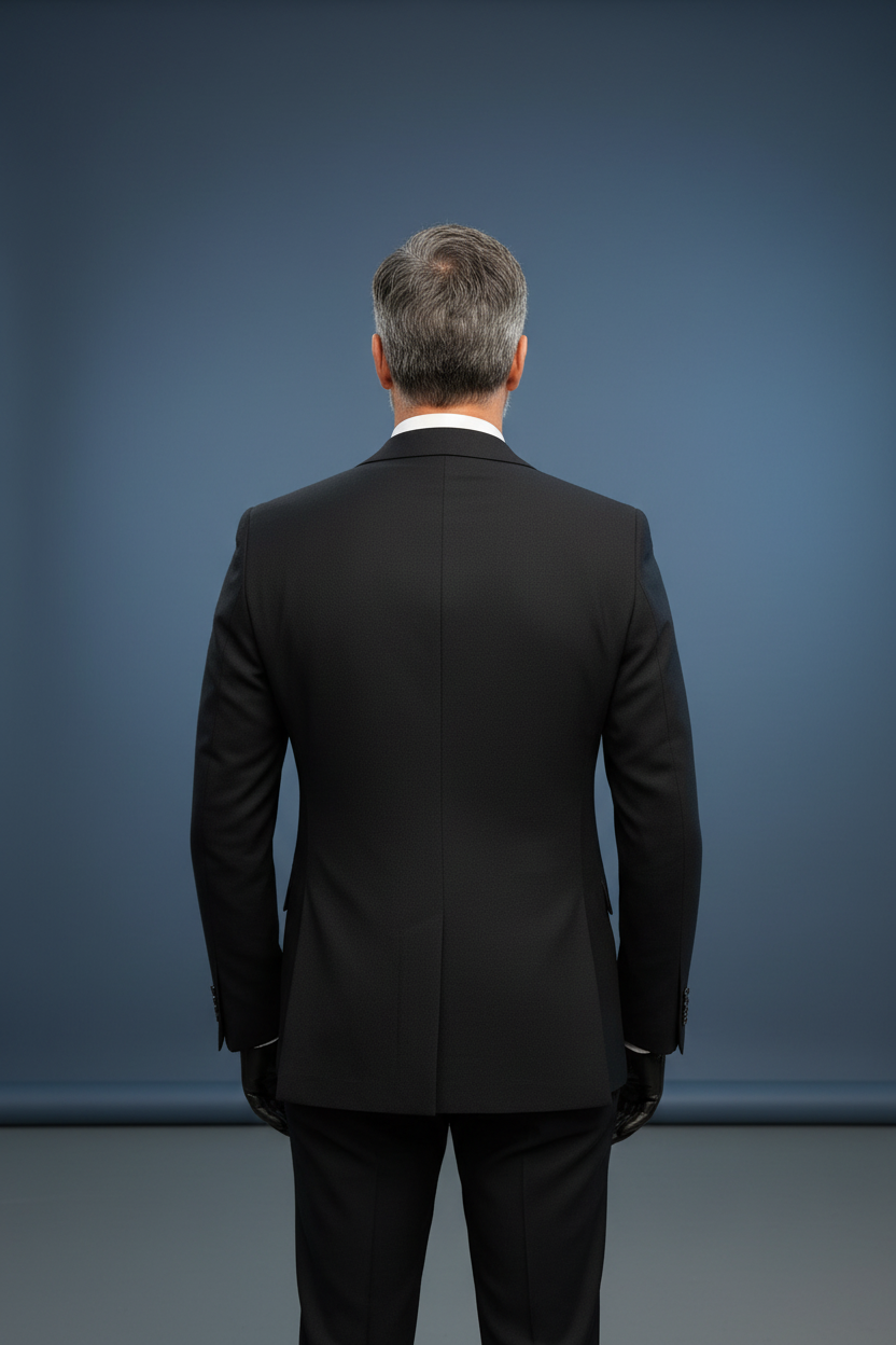 Black Sport Jacket Back View