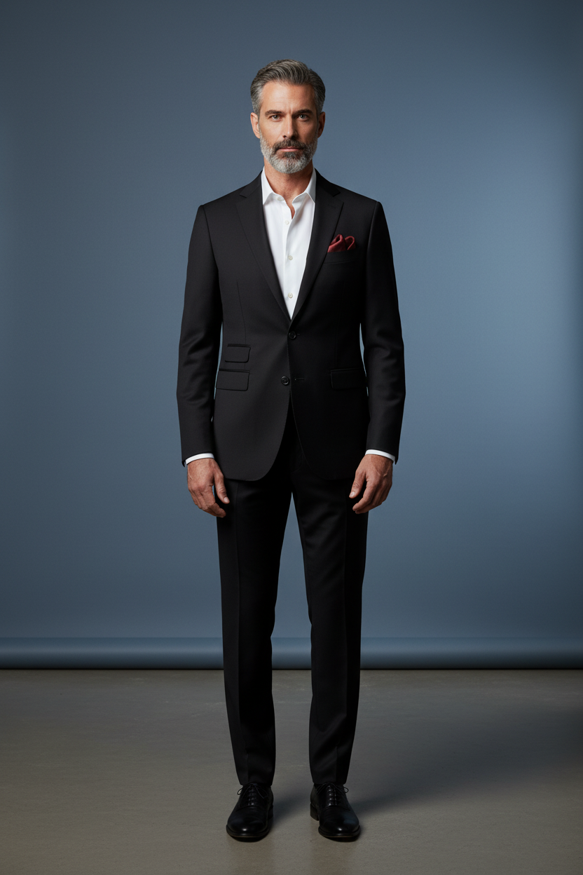 Black Sport Jacket Front View