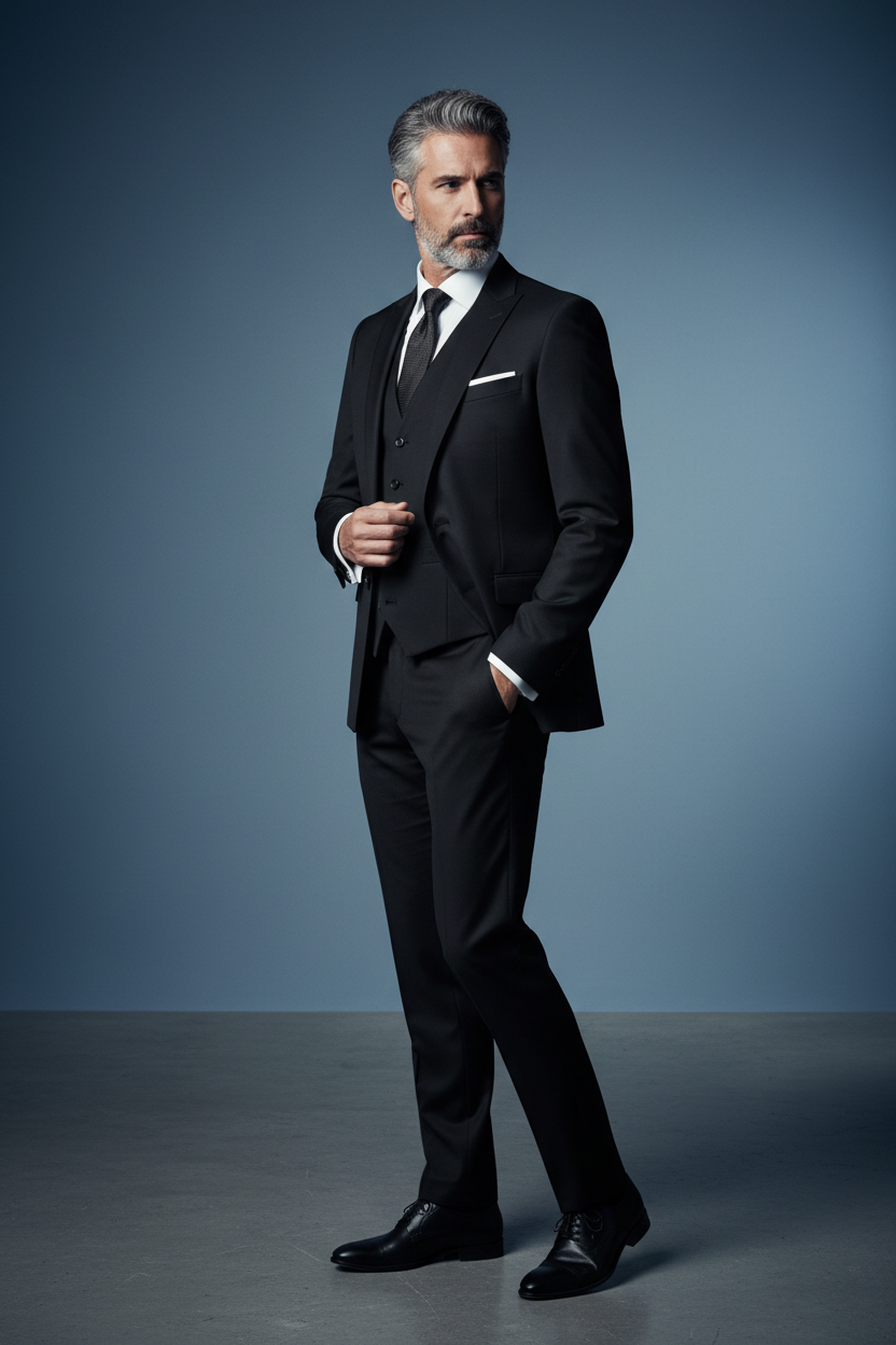 Black Suit - Three-Quarter Turn