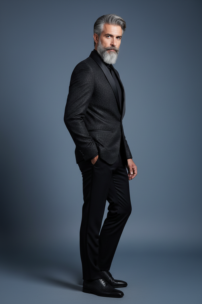 Black Tuxedo Three-Quarter Right
