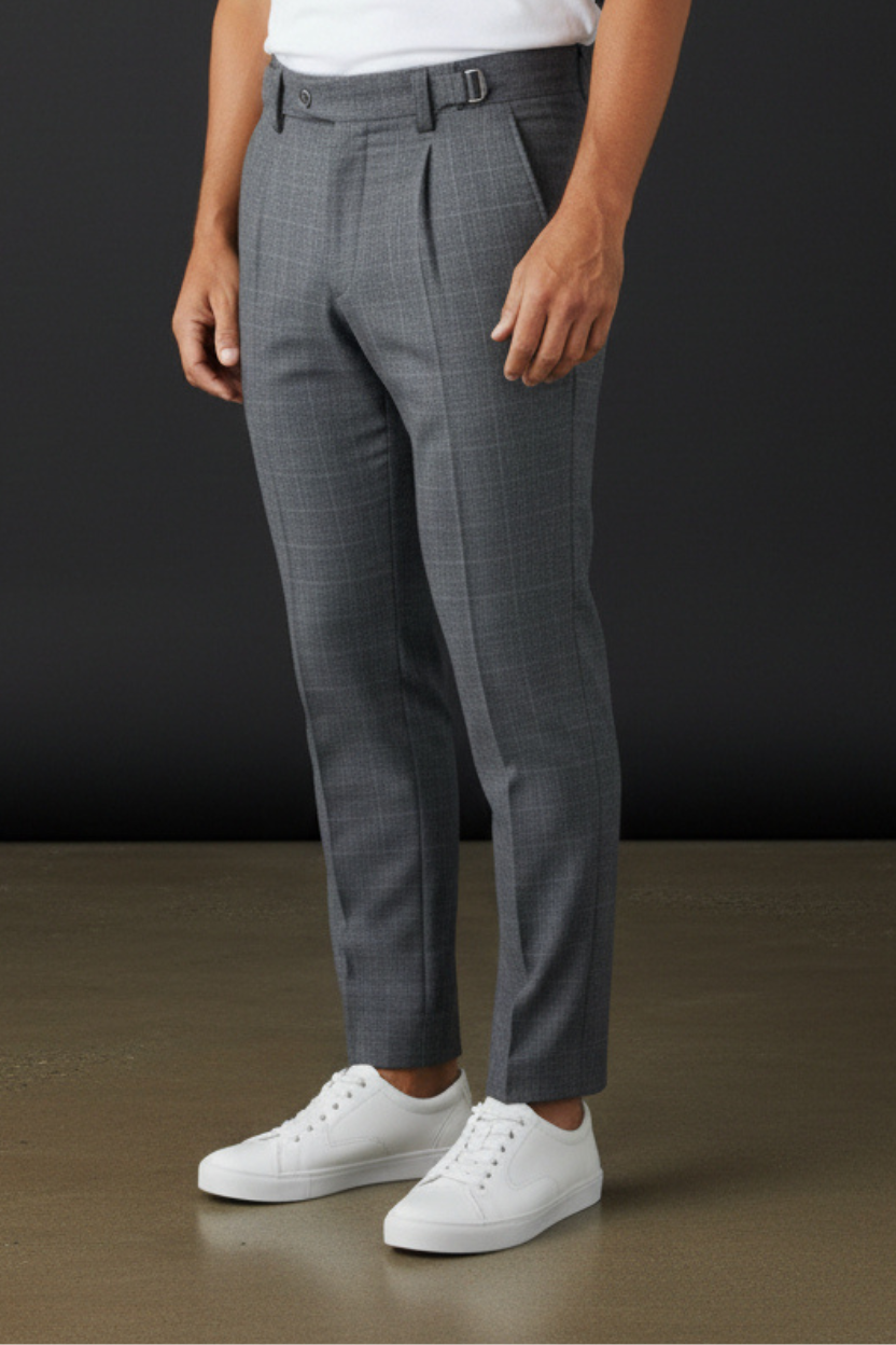 100% Wool Regular Fit Dress Trousers