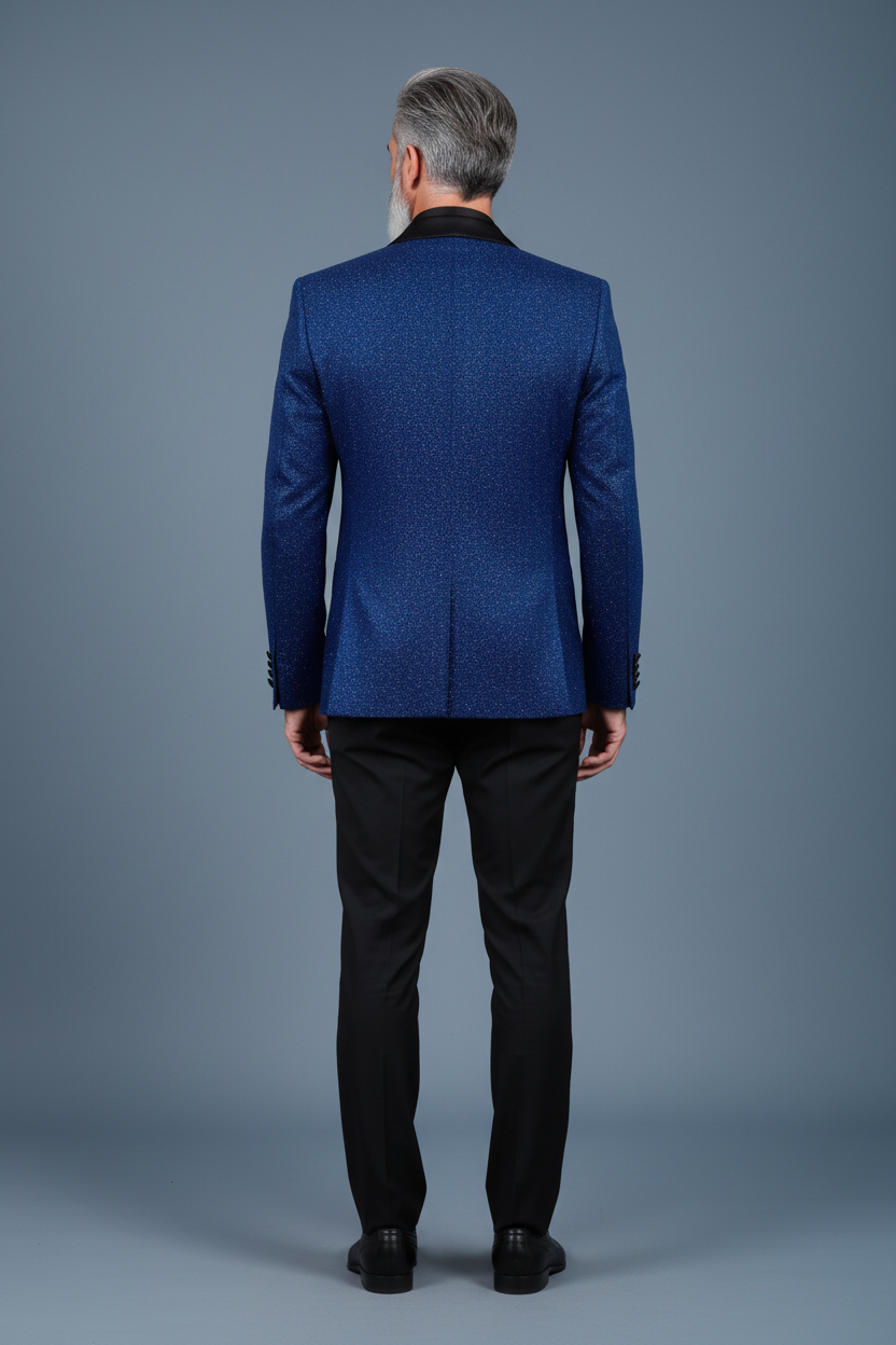 Blue Tuxedo Back View
