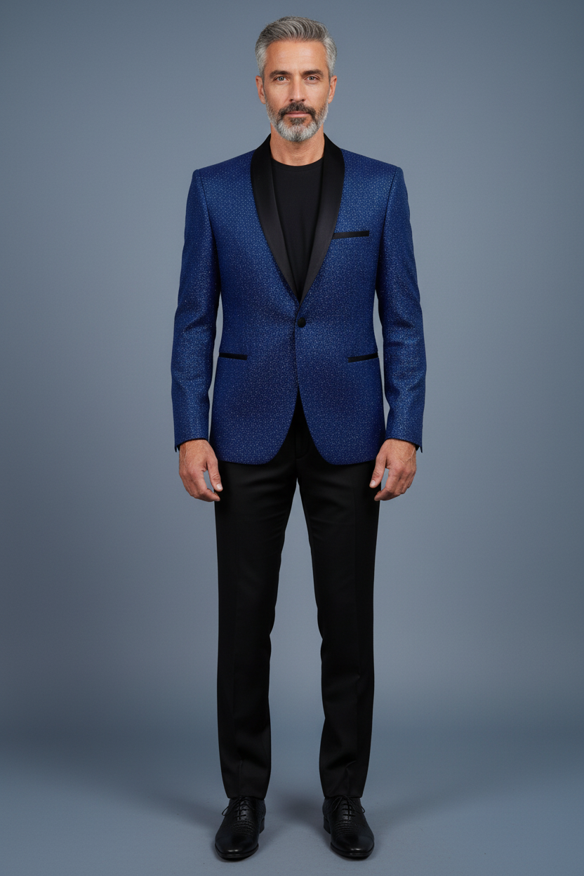 Blue Tuxedo Front View