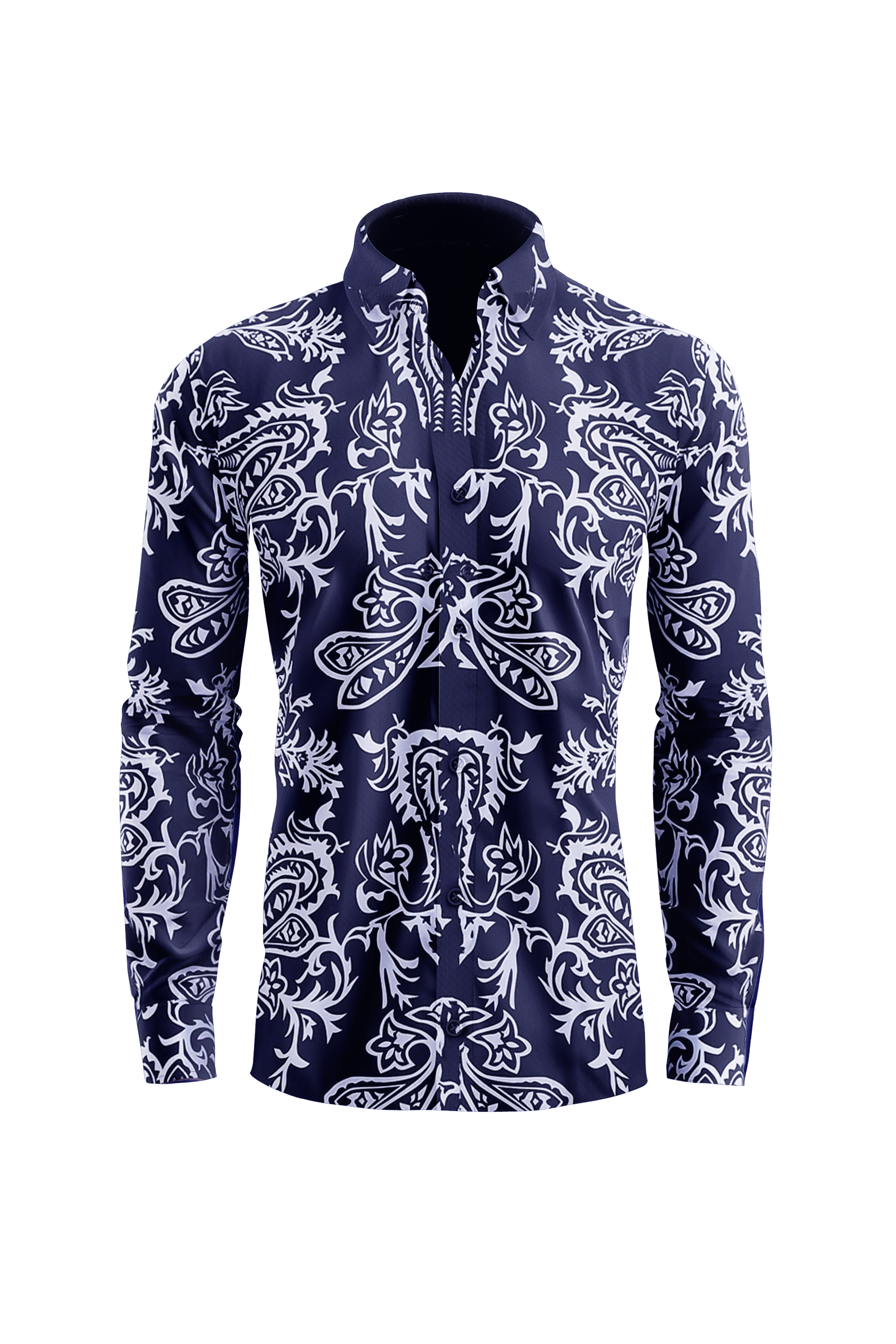 Vercini Monochrome Majesty Embroidered Shirt