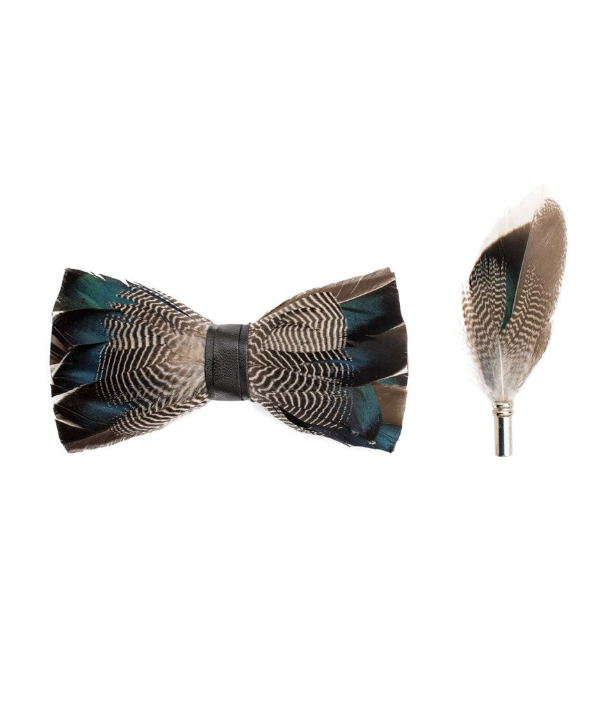 Feather Bow Ties & Pin Lapels BOW TIE Vercini Collection Vercini