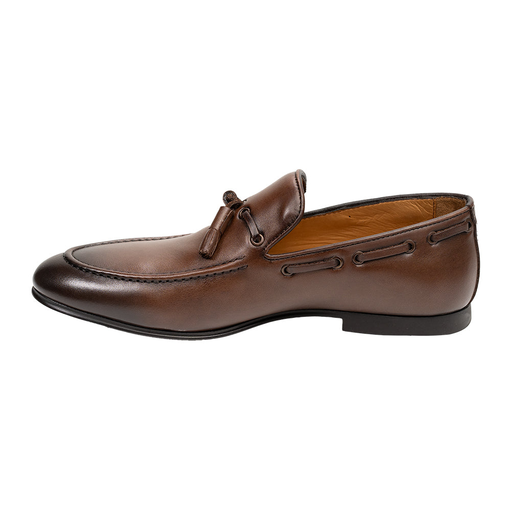 Dark brown leather vercini shoes