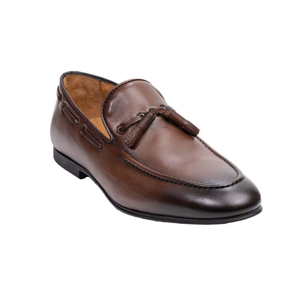 Dark brown leather vercini shoes