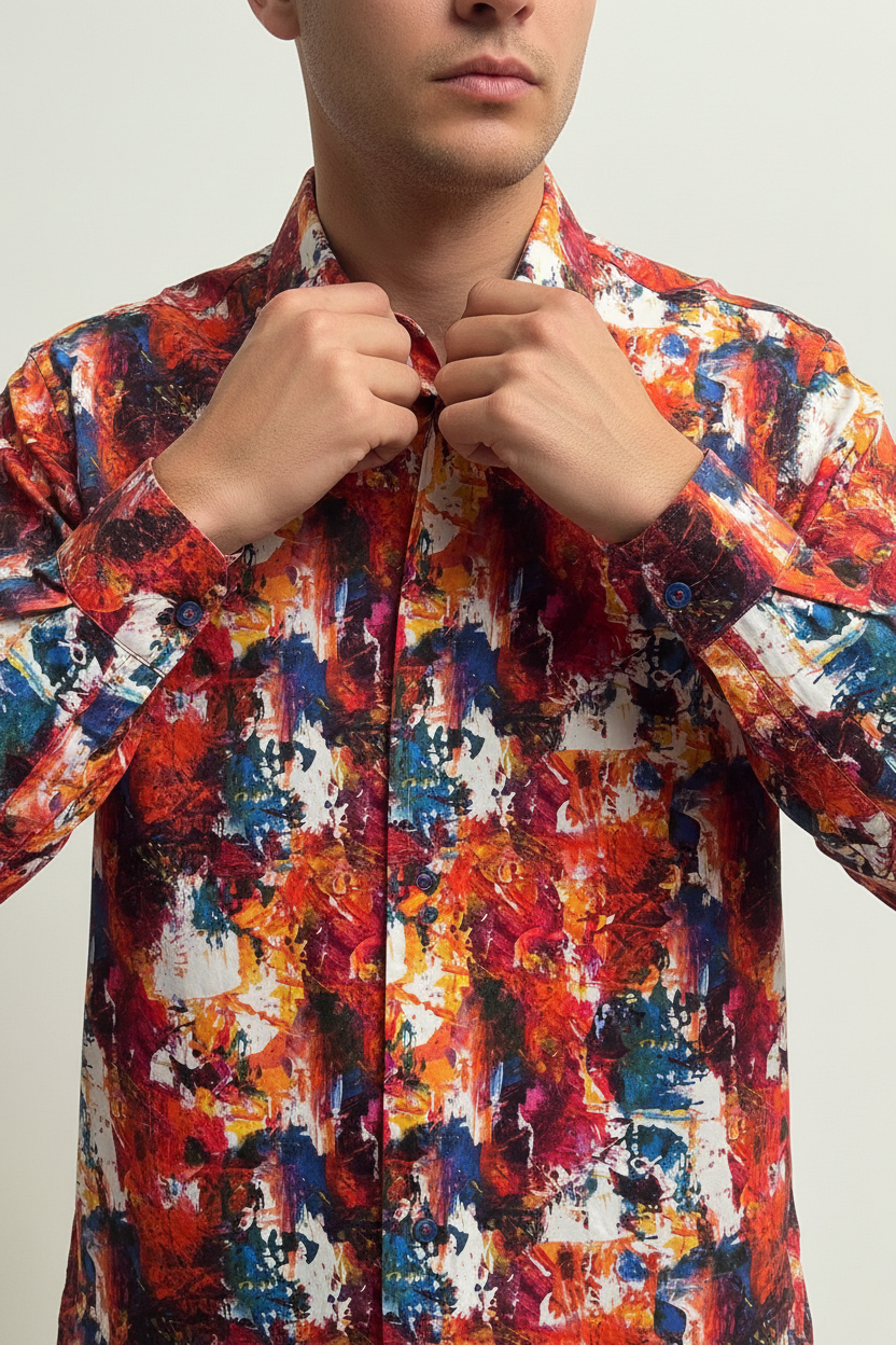 Close-up torso and collar detail