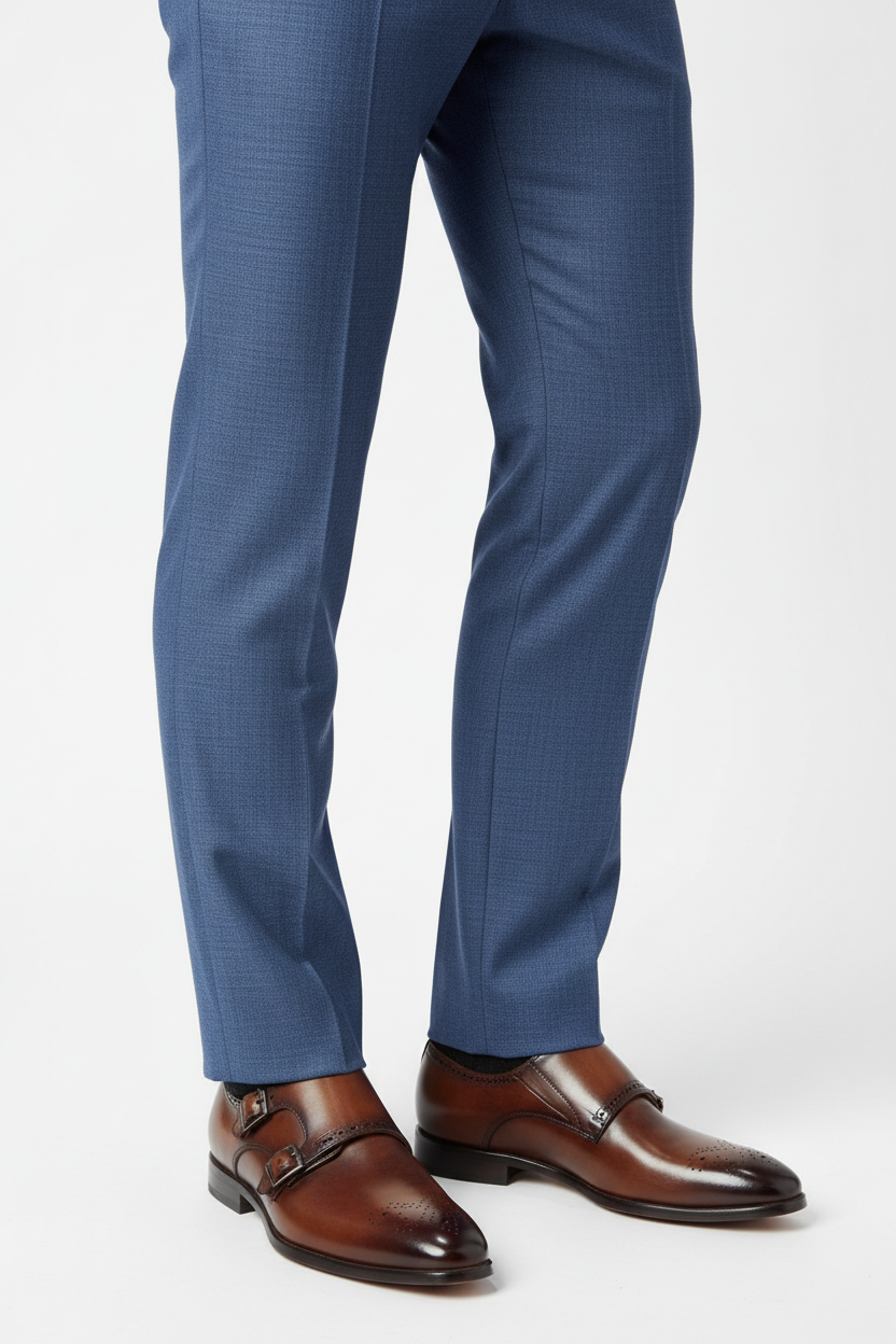 Cognac monk straps detail