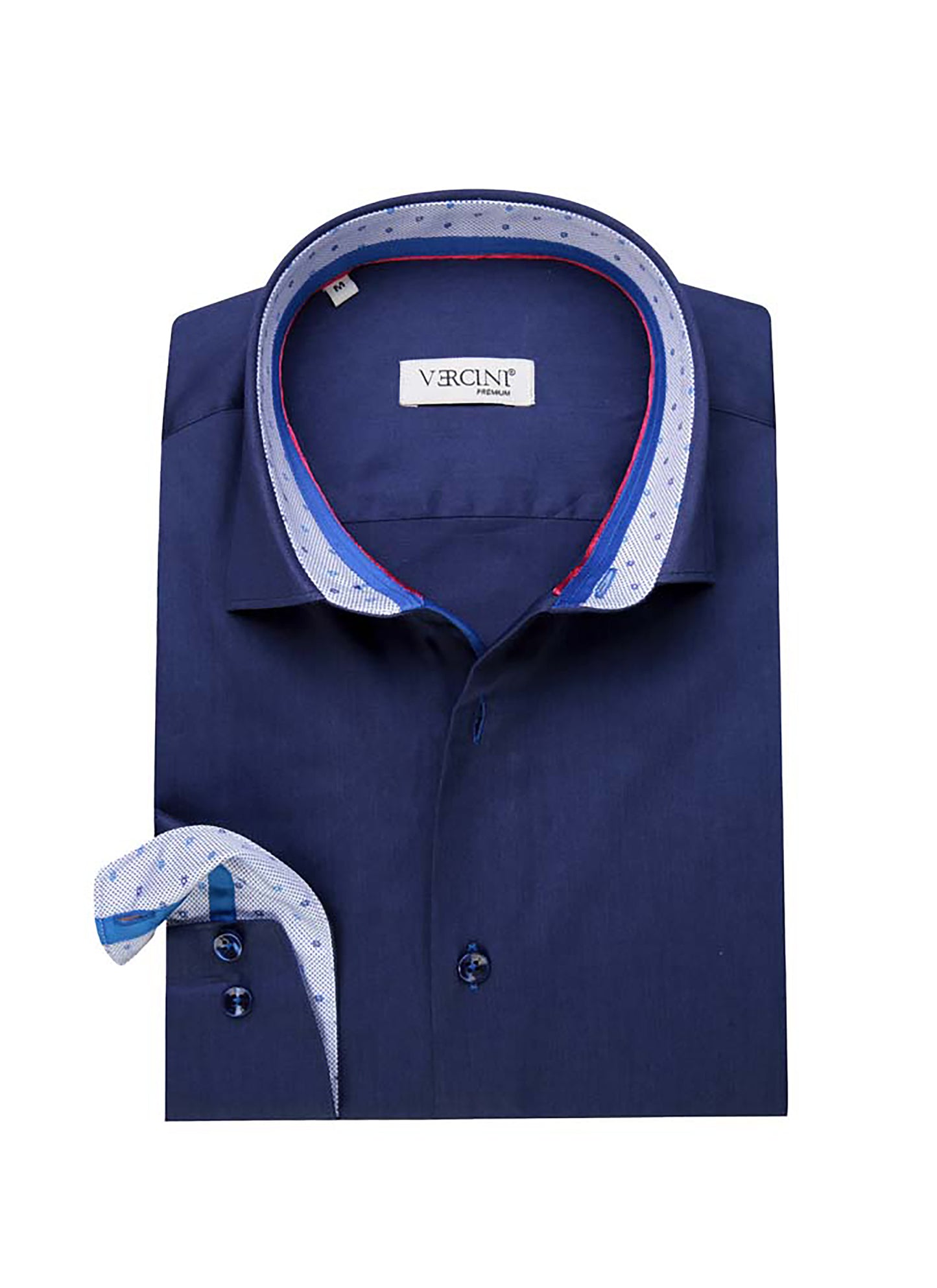 NAVY BLUE VERCINI SHIRT VERCINI COLLAR SHIRTS Casual Shirts Vercini