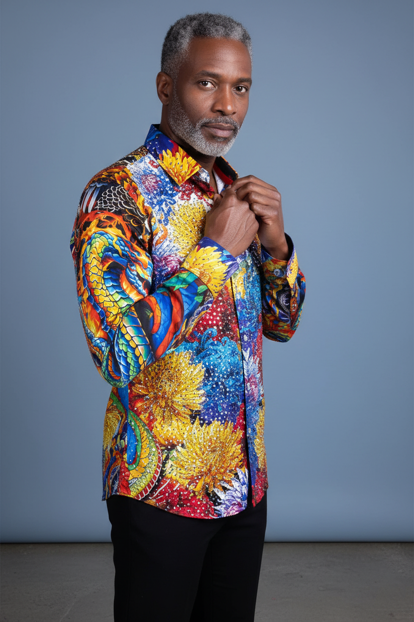 Dragon Phoenix Shirt - Detail View