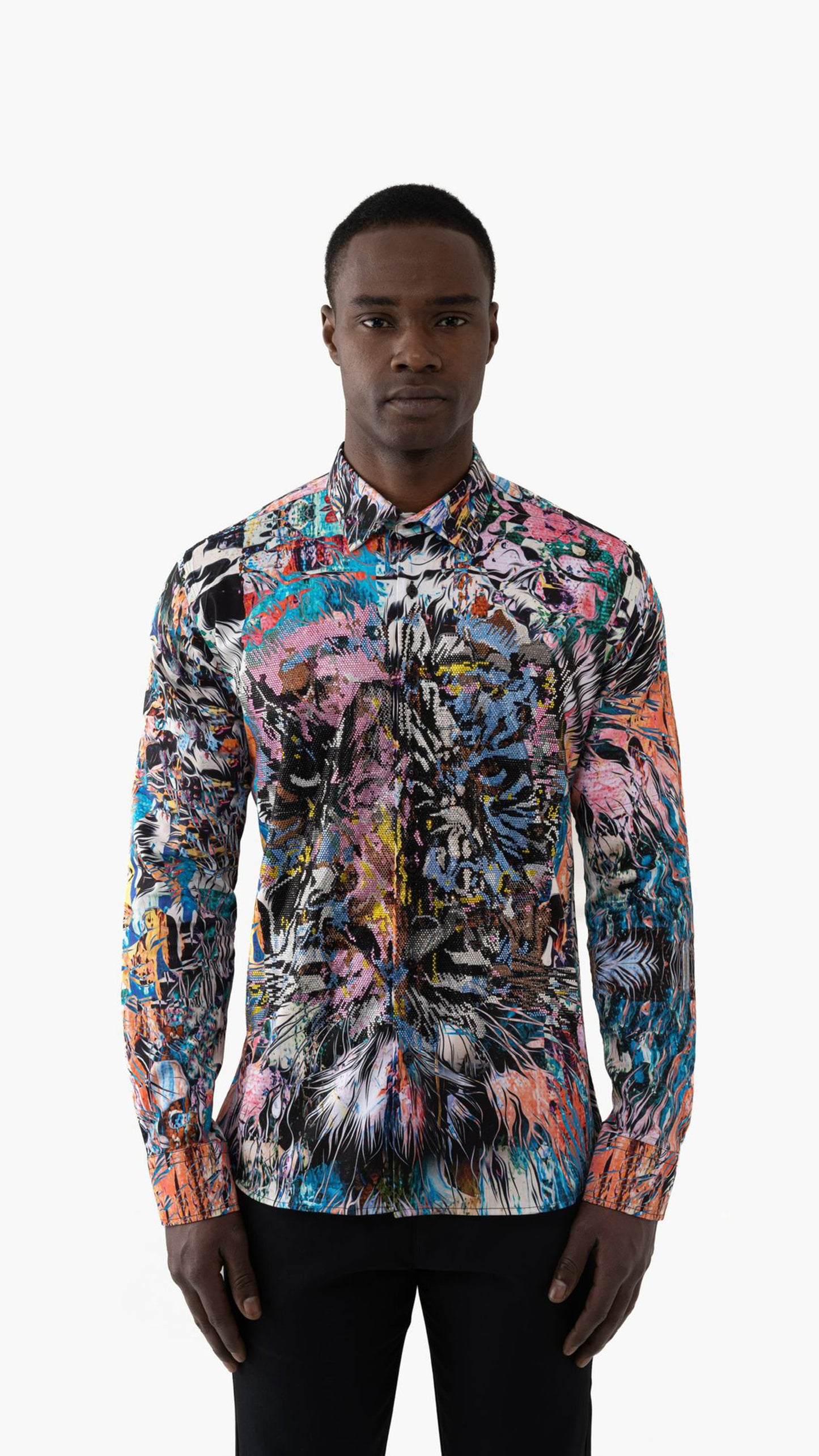 Abstract Artisan Cotton Men's Casual Shirt