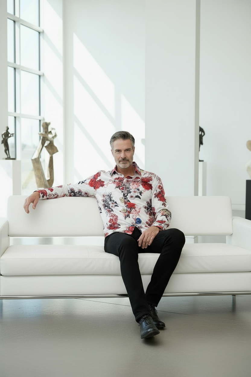 Vercini Floral Bloom Dress Shirt