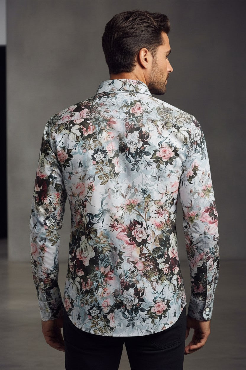 elegance with the Vercini Enchanted Garden Premium Cotton Shirt,