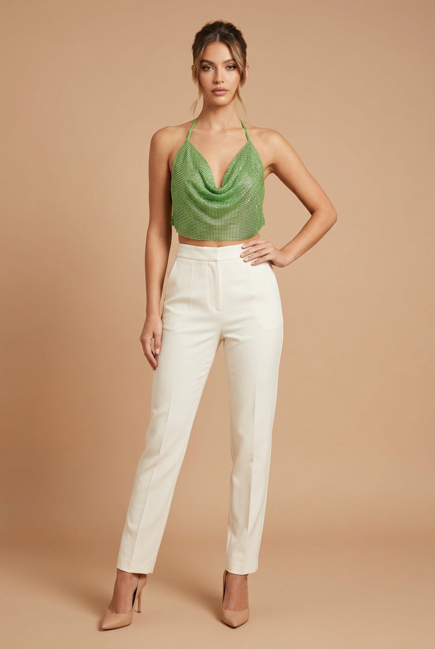 Front-facing model pose