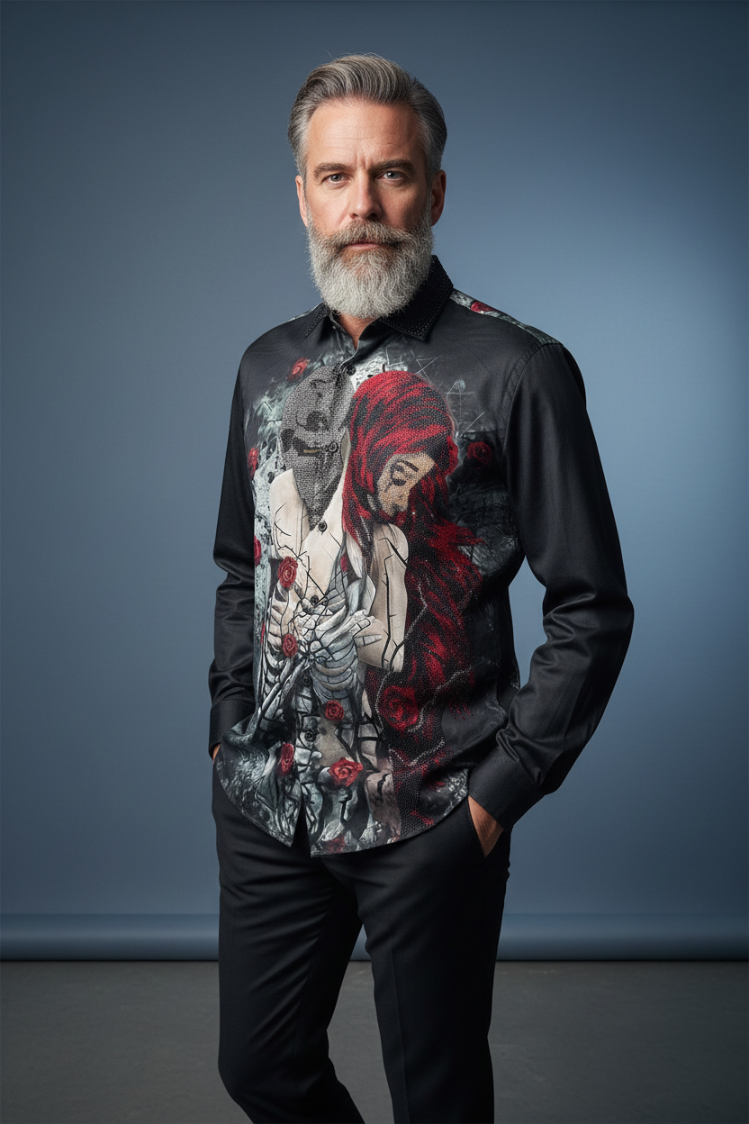 Gothic Art Shirt - Casual Pose